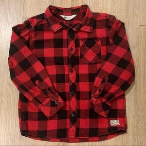 H&M Red Buffalo Plaid L/S Shirt
